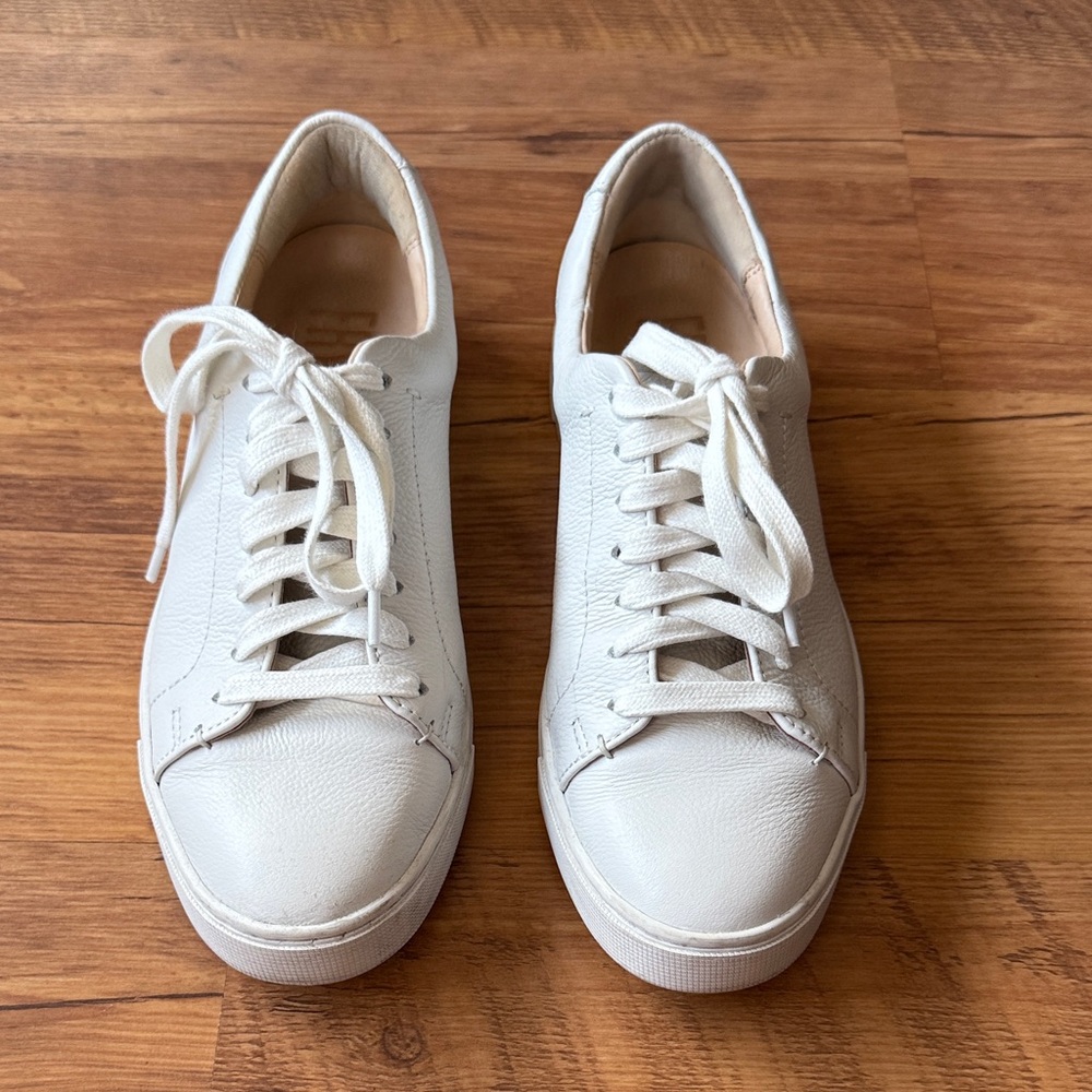 Frye Ivy Low Lace White Leather Women’s Sneakers